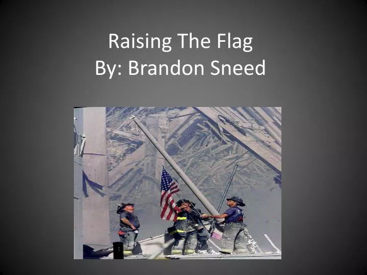 raising the flag by brandon sneed