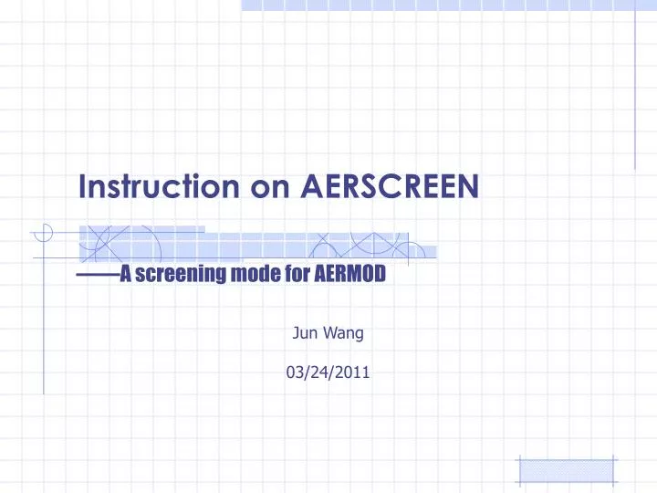 instruction on aerscreen