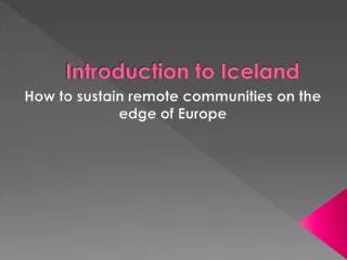 Introduction to Iceland