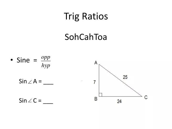 trig ratios