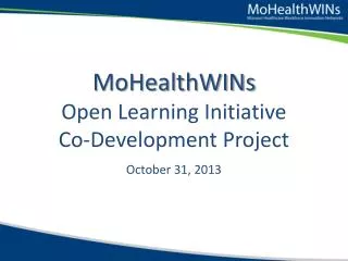 MoHealthWINs Open Learning Initiative Co-Development Project