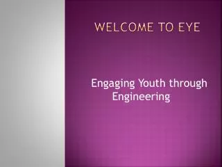 Welcome to eye