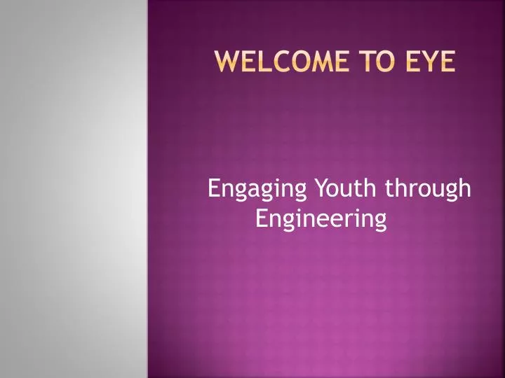 welcome to eye