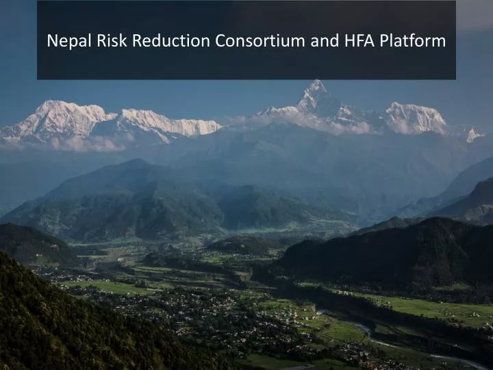 nepal risk reduction consortium and hfa platform