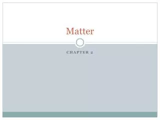 matter