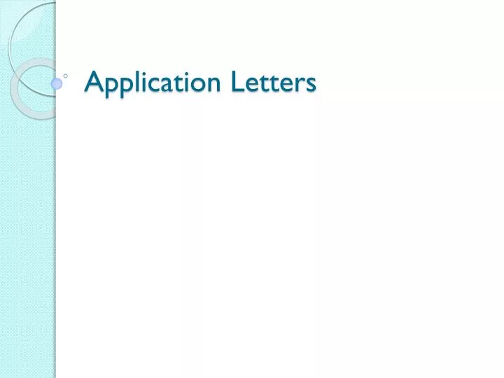 application letters