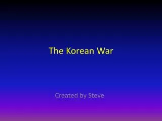 The Korean War