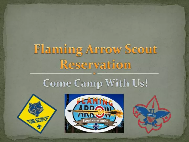 flaming arrow scout reservation