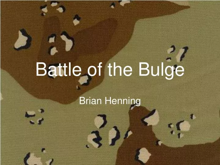 battle of the bulge