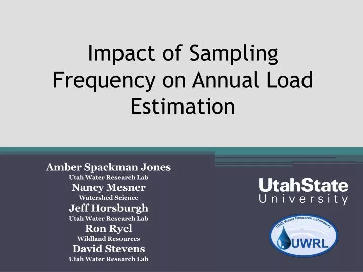 impact of sampling frequency on annual load estimation