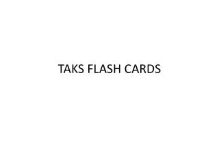 TAKS FLASH CARDS