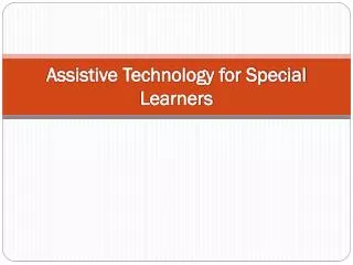 assistive technology for special learners