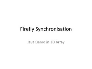 Firefly Synchronisation