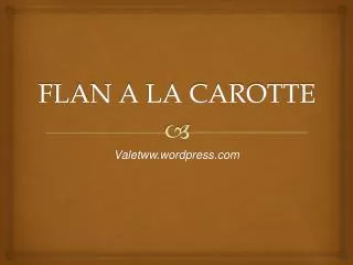 flan a la carotte