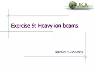 Exercise 9: Heavy ion beams