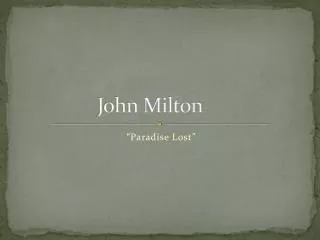 john milton