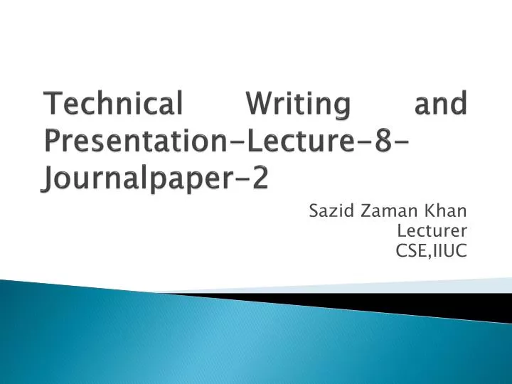 technical writing and presentation lecture 8 journalpaper 2