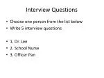 Interview Questions - slide 1