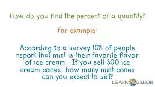 How do you find the percent of a quantity?