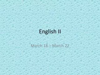 English II
