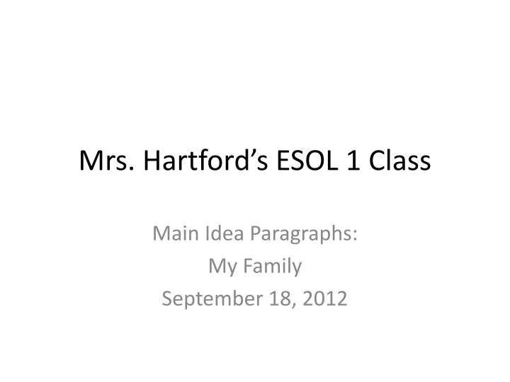 mrs hartford s esol 1 class