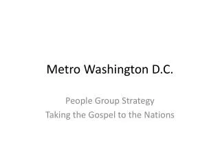 Metro Washington D.C.