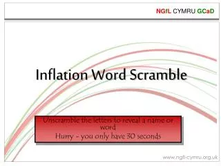 Inflation Word Scramble