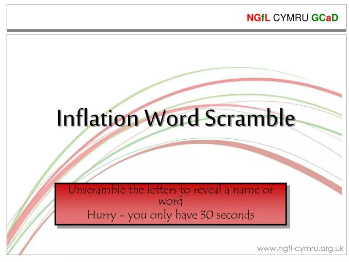 inflation word scramble