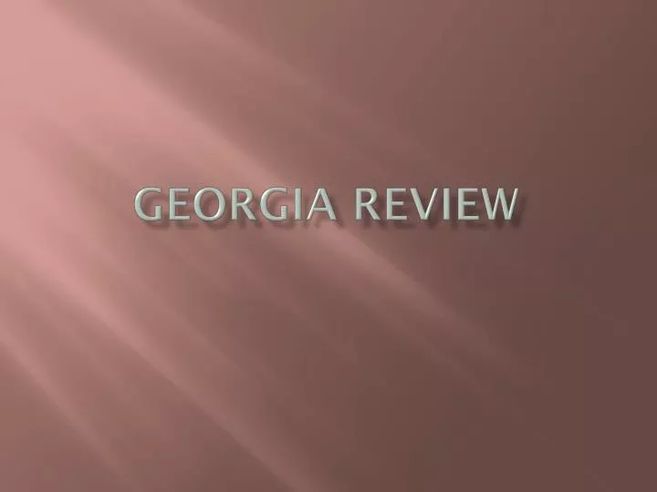 georgia review