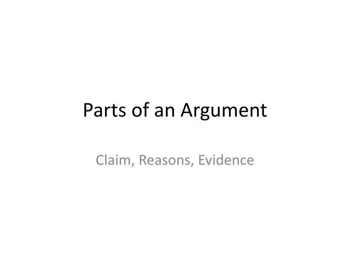 parts of an argument