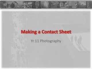 Making a Contact Sheet