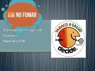 concurso elige no fumar