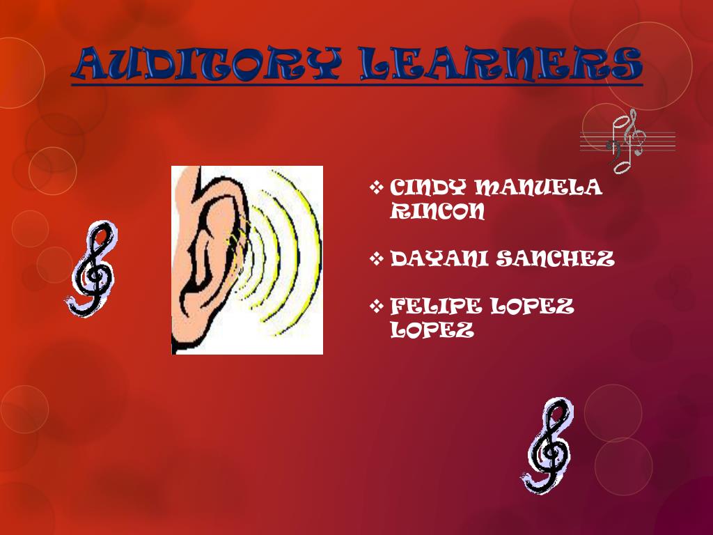 PPT - AUDITORY LEARNERS PowerPoint Presentation, free download - ID:2802101