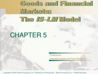 5-1 The Goods Market and the IS Relation