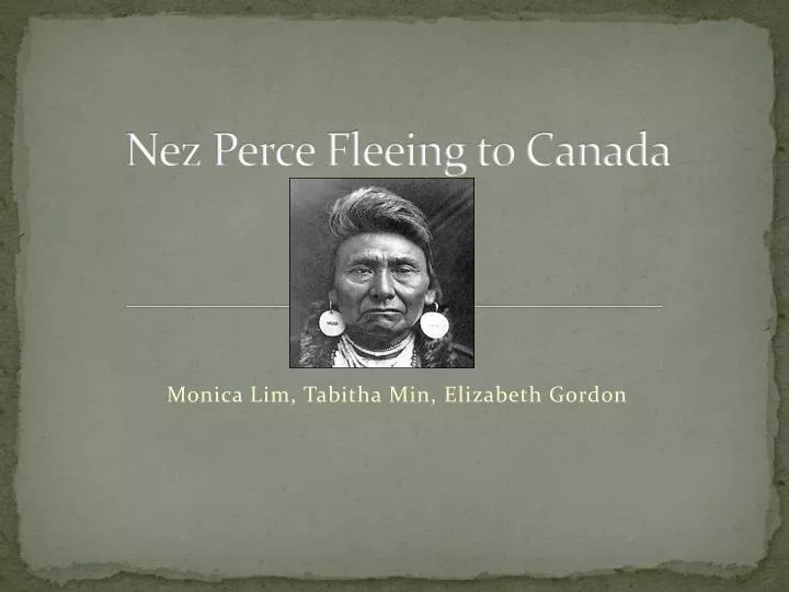 nez perce fleeing to canada
