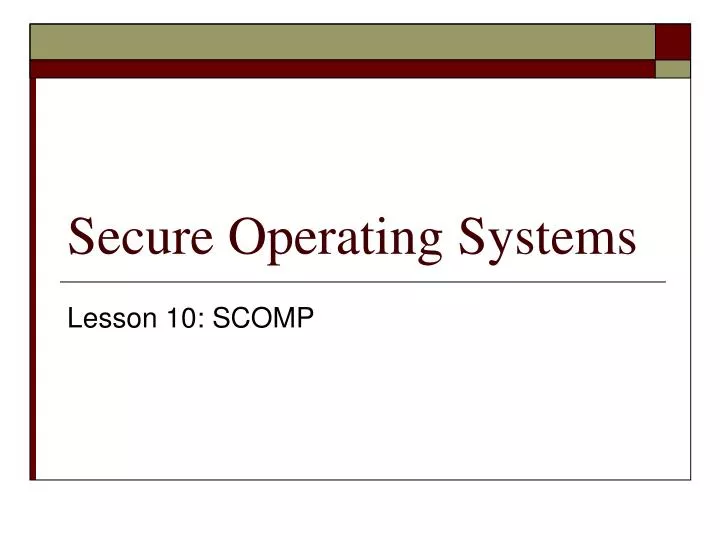 secure operating systems