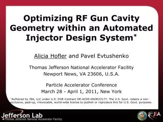 Optimizing RF Gun Cavity Geometry within an Automated Injector Design System *