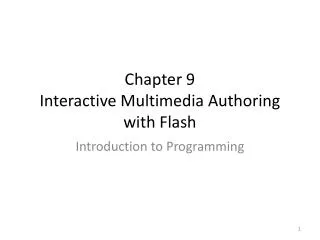 chapter 9 interactive multimedia authoring with flash
