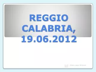 reggio calabria 19 06 2012