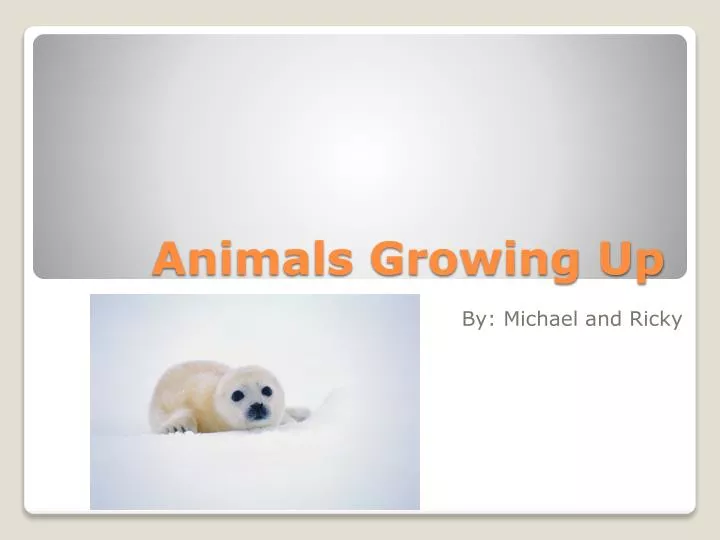 animals growing up