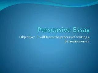 Persuasive Essay