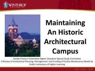 Maintaining An Historic Architectural Campus