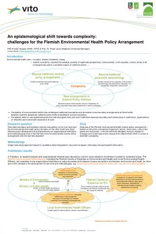 Introduction Environmental health risks = complex, wicked, ill-defined, messy