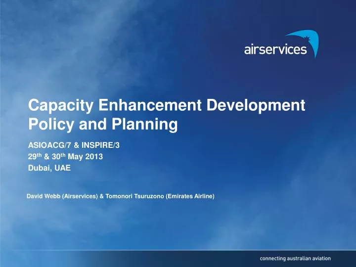 capacity enhancement development policy and planning