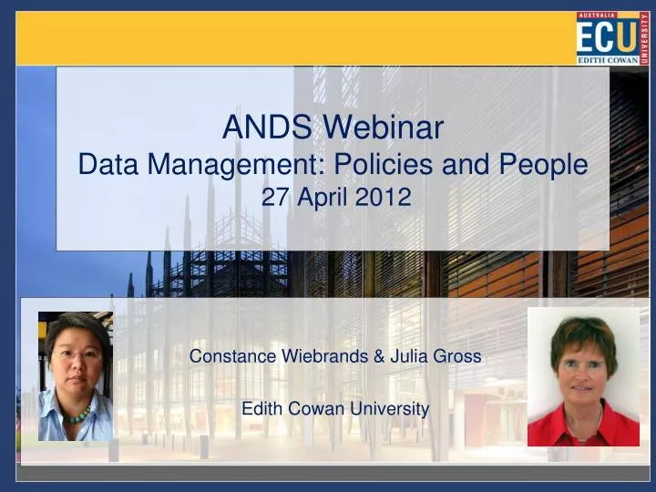 ands webinar data management policies and people 27 april 2012