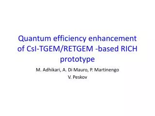 Quantum efficiency enhancement of CsI -TGEM/RETGEM -based RICH prototype