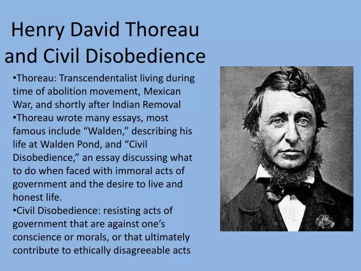 henry david thoreau and civil disobedience