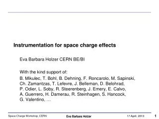 Instrumentation for space charge effects