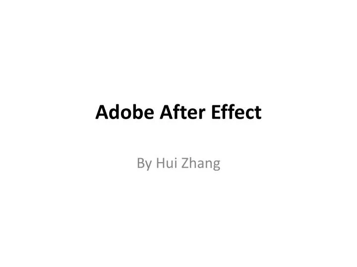 adobe after effect