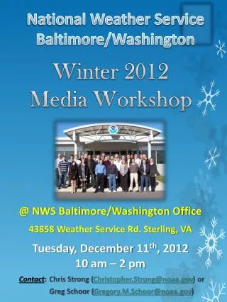 Winter 2012 Media Workshop